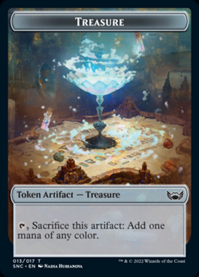 Treasure (013) // Angel Double-Sided Token [Streets of New Capenna Tokens] | Jomio and Rueliete's Cards and Comics