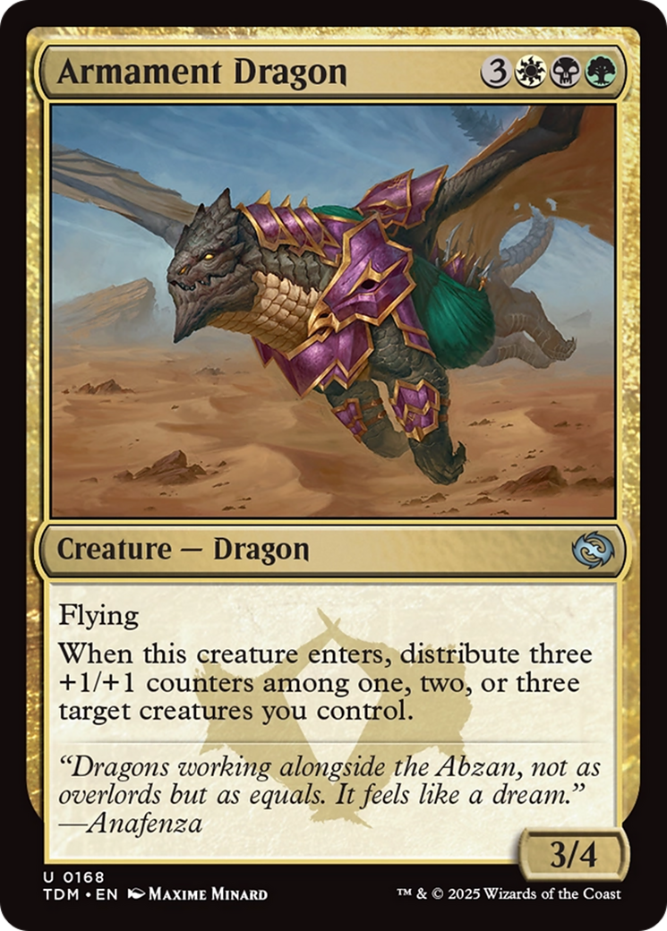 Armament Dragon [Tarkir: Dragonstorm] | Jomio and Rueliete's Cards and Comics