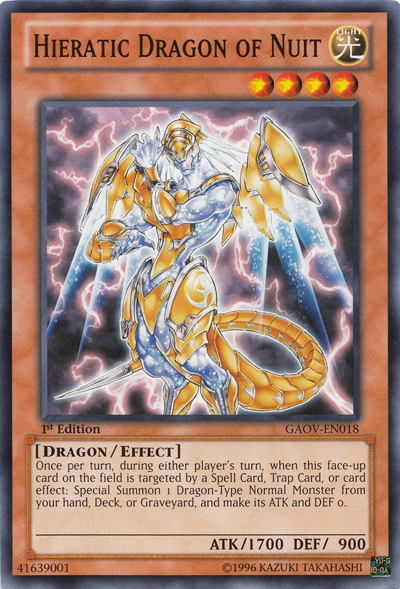 Hieratic Dragon of Nuit [GAOV-EN018] Common | Jomio and Rueliete's Cards and Comics