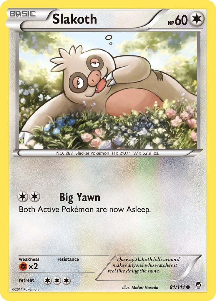 Slakoth (81/111) [XY: Furious Fists] | Jomio and Rueliete's Cards and Comics