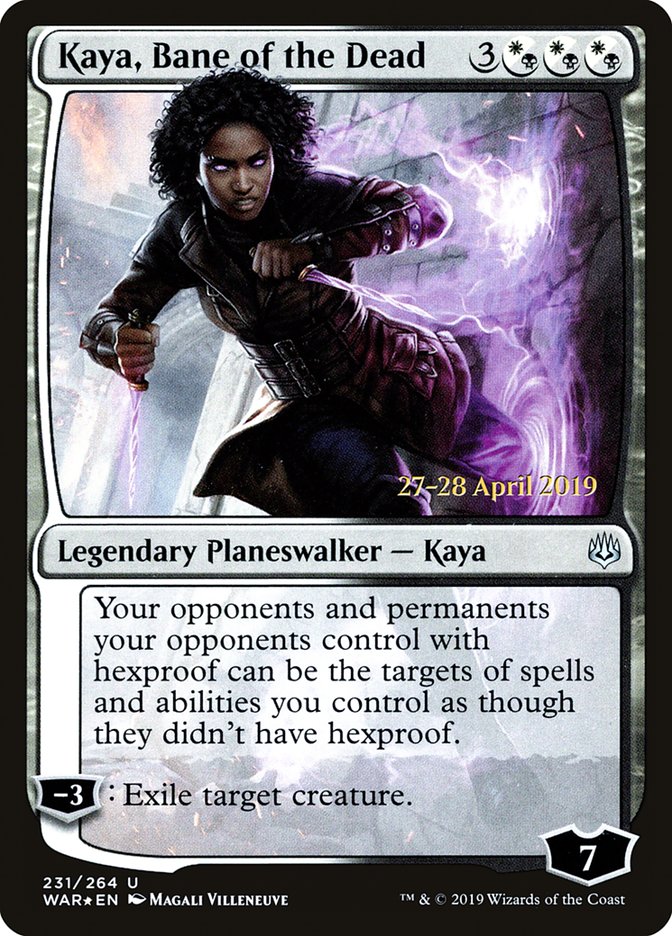 Kaya, Bane of the Dead [War of the Spark Prerelease Promos] | Jomio and Rueliete's Cards and Comics