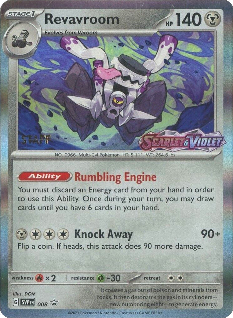 Revavroom (008) (Staff) [Scarlet & Violet: Black Star Promos] | Jomio and Rueliete's Cards and Comics