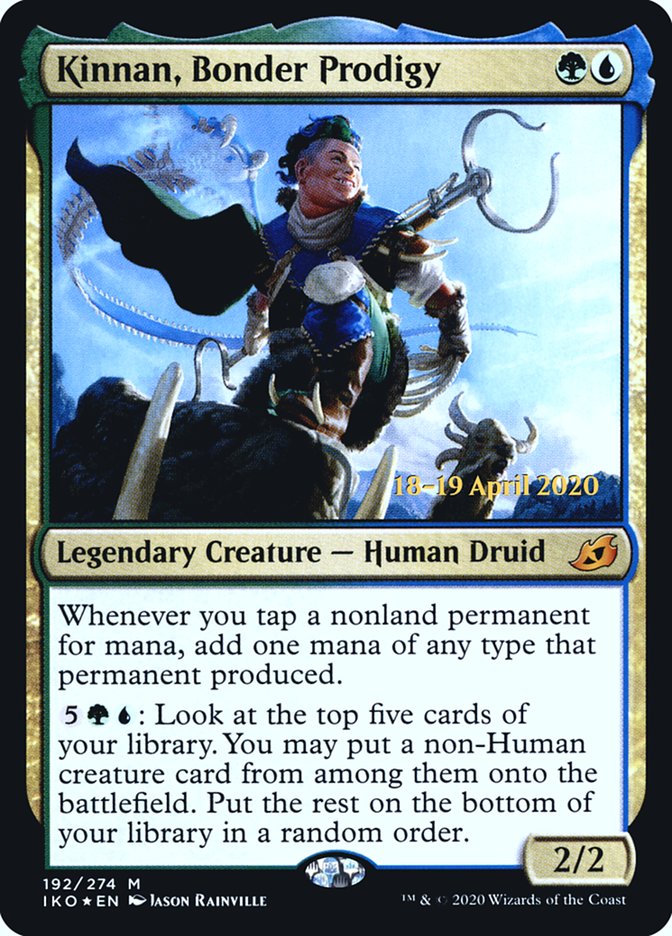Kinnan, Bonder Prodigy [Ikoria: Lair of Behemoths Prerelease Promos] | Jomio and Rueliete's Cards and Comics