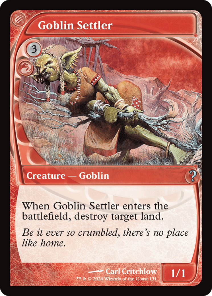 Goblin Settler (Future Sight) [Mystery Booster 2] | Jomio and Rueliete's Cards and Comics