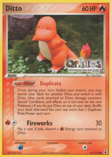 Ditto (61/113) (Origins Game Fair 2007) [EX: Delta Species] | Jomio and Rueliete's Cards and Comics