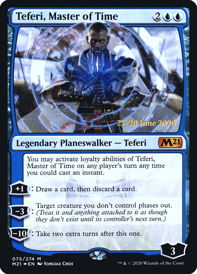 Teferi, Master of Time (75) [Core Set 2021 Prerelease Promos] | Jomio and Rueliete's Cards and Comics