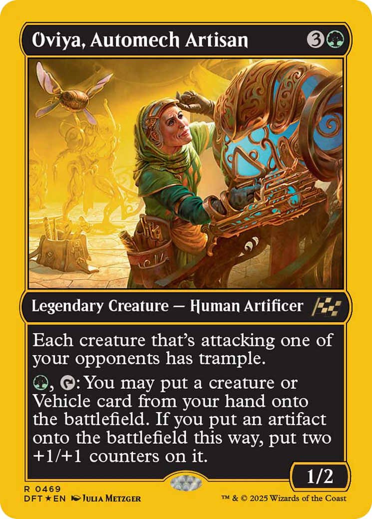 Oviya, Automech Artisan (First-Place Foil) [Aetherdrift] | Jomio and Rueliete's Cards and Comics