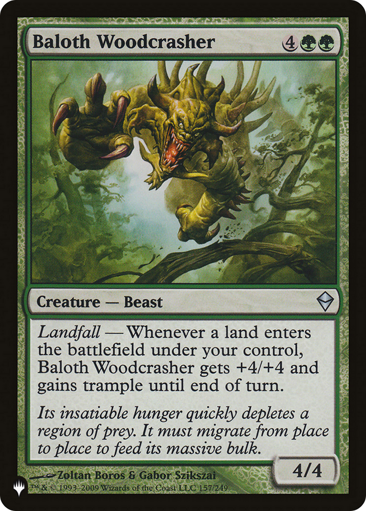 Baloth Woodcrasher [The List] | Jomio and Rueliete's Cards and Comics
