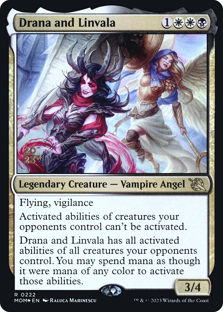 Drana and Linvala [March of the Machine Prerelease Promos] | Jomio and Rueliete's Cards and Comics