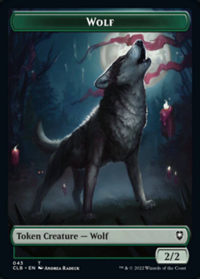 Wolf // Insect Double-Sided Token [Commander Legends: Battle for Baldur's Gate Tokens] | Jomio and Rueliete's Cards and Comics