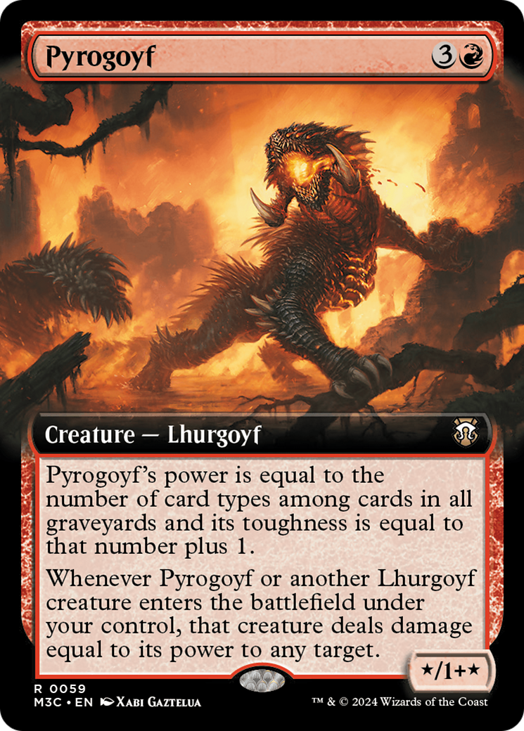 Pyrogoyf (Extended Art) [Modern Horizons 3 Commander] | Jomio and Rueliete's Cards and Comics
