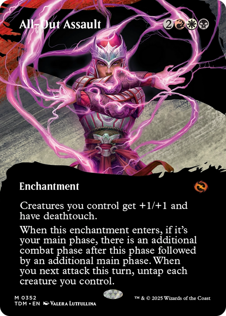 All-Out Assault (Borderless) [Tarkir: Dragonstorm] | Jomio and Rueliete's Cards and Comics