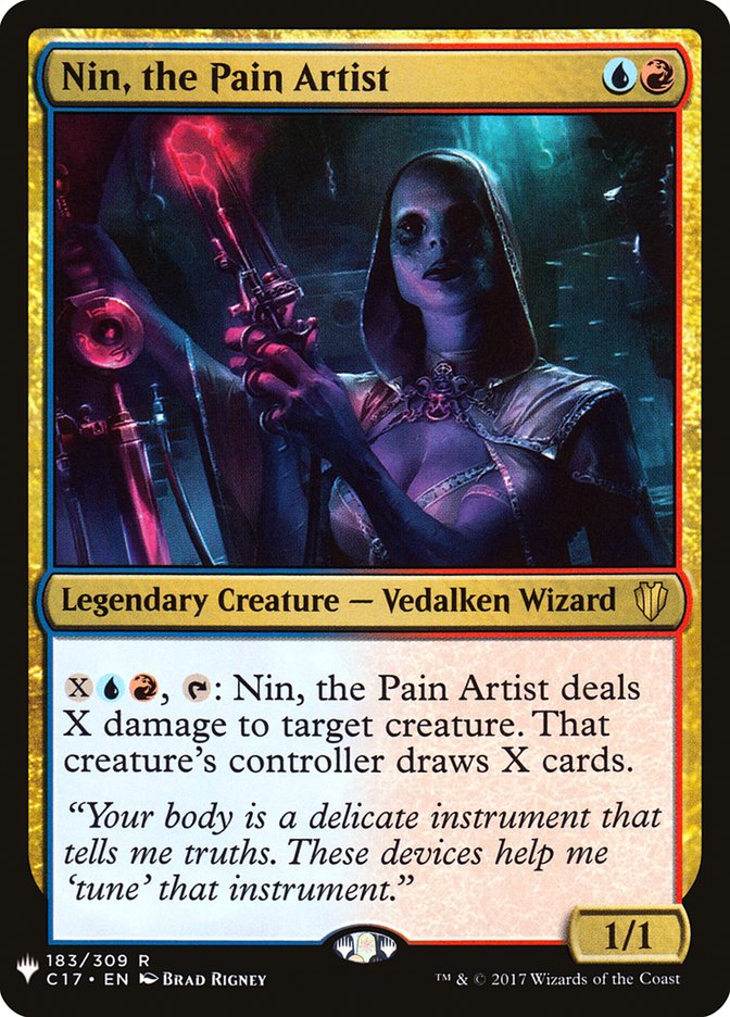 Nin, the Pain Artist [The List] | Jomio and Rueliete's Cards and Comics