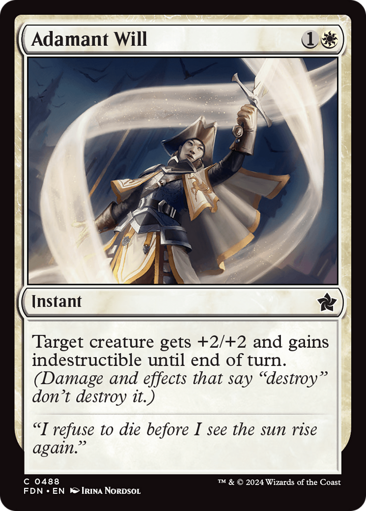 Adamant Will [Foundations] | Jomio and Rueliete's Cards and Comics