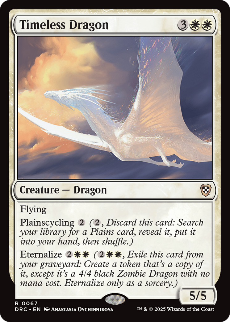 Timeless Dragon [Aetherdrift Commander] | Jomio and Rueliete's Cards and Comics