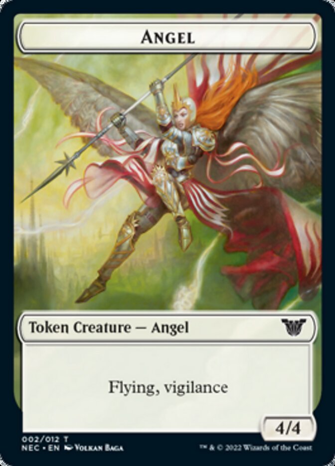 Angel // Elephant Double-Sided Token [Kamigawa: Neon Dynasty Commander Tokens] | Jomio and Rueliete's Cards and Comics