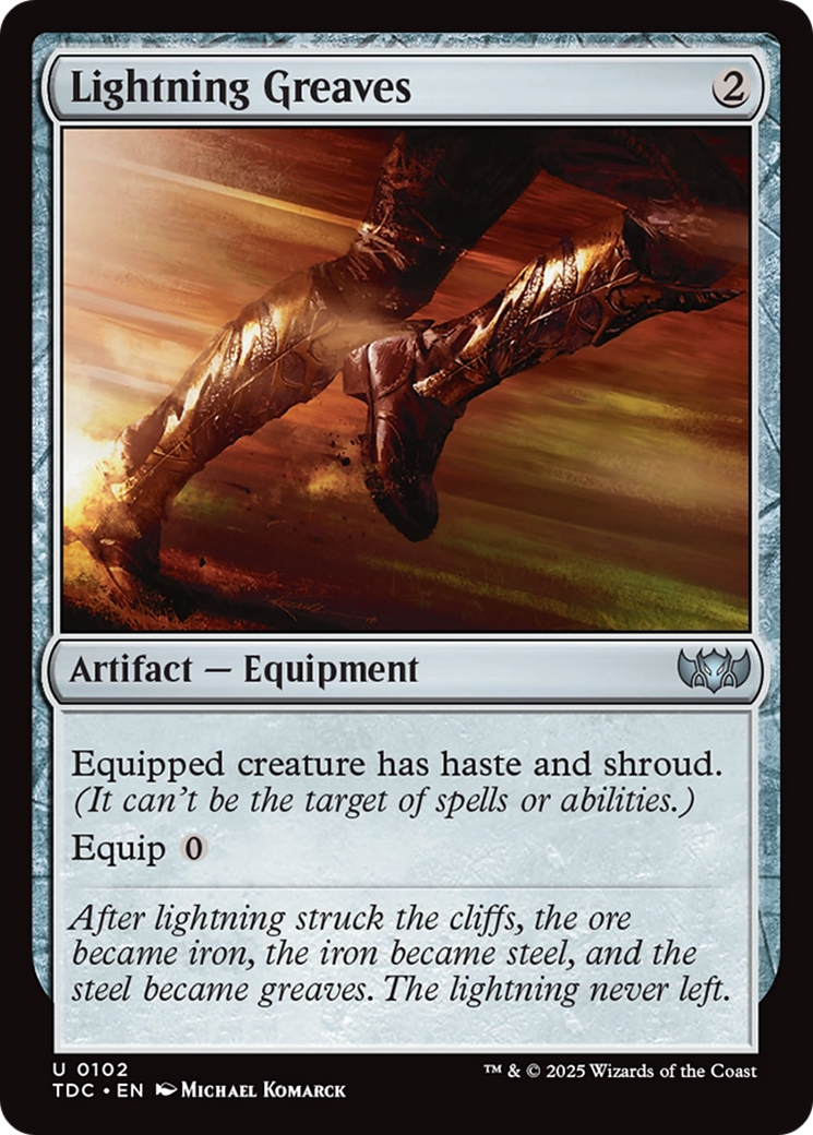 Lightning Greaves [Tarkir: Dragonstorm Commander] | Jomio and Rueliete's Cards and Comics