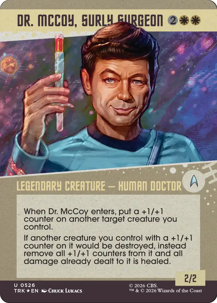 Dr. McCoy, Surly Surgeon (Showcase) (Surge Foil) [Star Trek] | Jomio and Rueliete's Cards and Comics