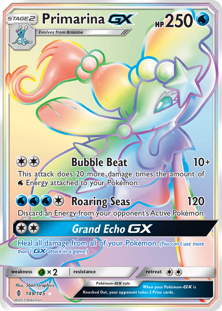 Primarina GX (149/145) [Sun & Moon: Guardians Rising] | Jomio and Rueliete's Cards and Comics