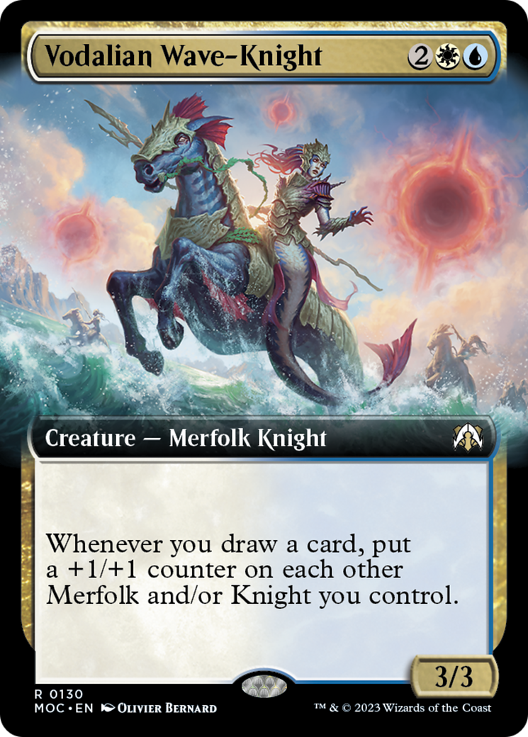 Vodalian Wave-Knight (Extended Art) [March of the Machine Commander] | Jomio and Rueliete's Cards and Comics