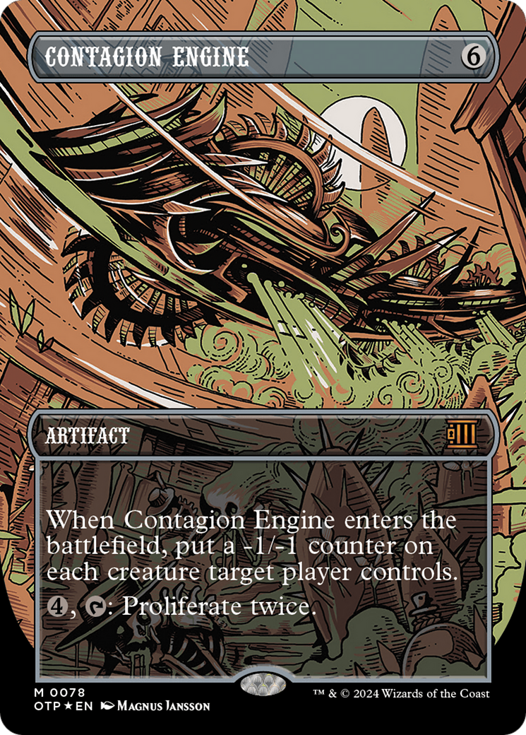 Contagion Engine (Textured Foil) [Outlaws of Thunder Junction: Breaking News] | Jomio and Rueliete's Cards and Comics