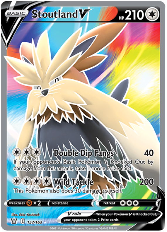 Stoutland V (157/163) [Sword & Shield: Battle Styles] | Jomio and Rueliete's Cards and Comics