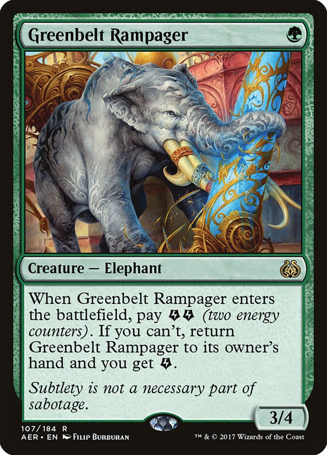 Greenbelt Rampager [Aether Revolt] | Jomio and Rueliete's Cards and Comics