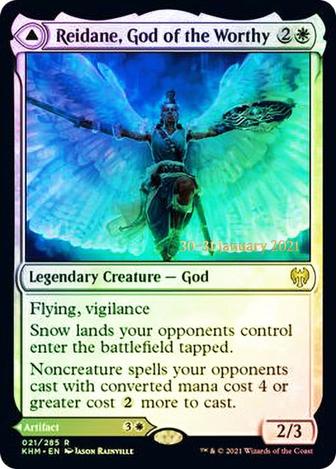 Reidane, God of the Worthy // Valkmira, Protector's Shield [Kaldheim Prerelease Promos] | Jomio and Rueliete's Cards and Comics