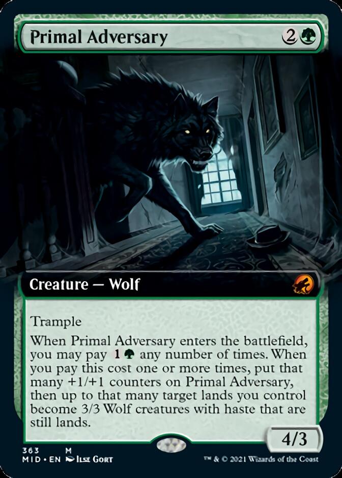 Primal Adversary (Extended Art) [Innistrad: Midnight Hunt] | Jomio and Rueliete's Cards and Comics