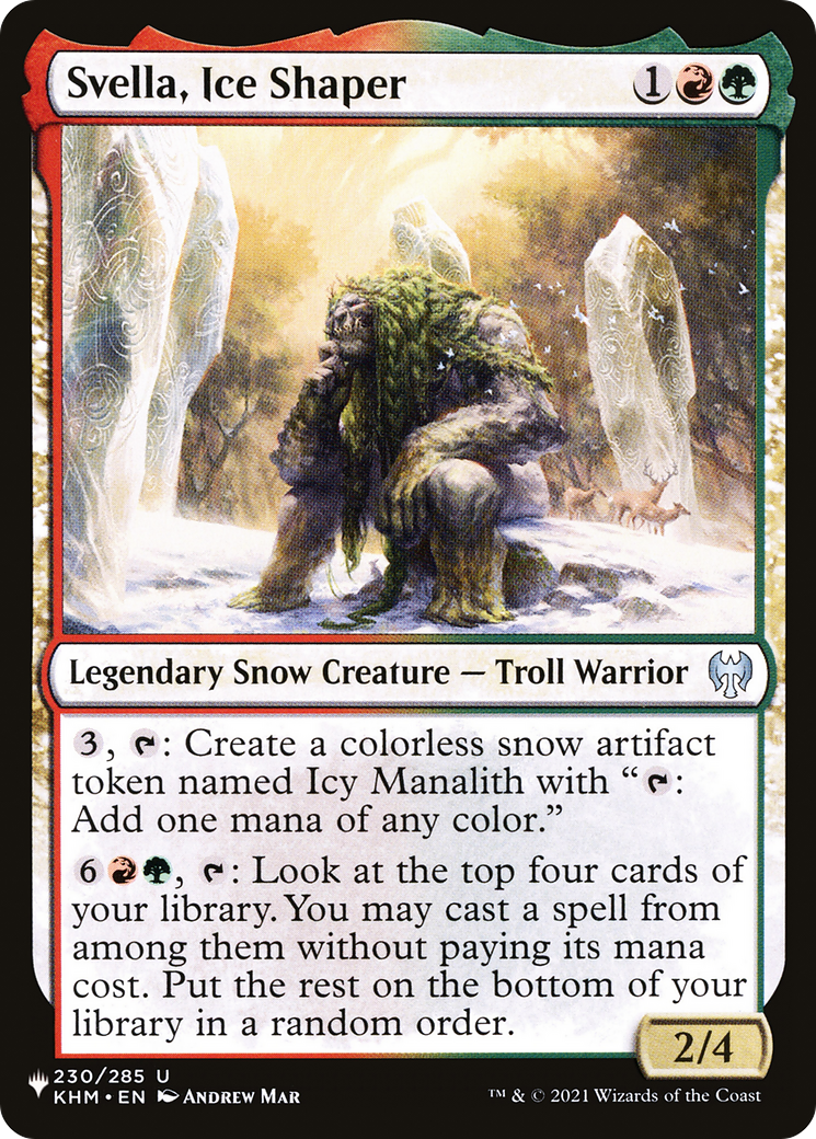 Svella, Ice Shaper [The List] | Jomio and Rueliete's Cards and Comics