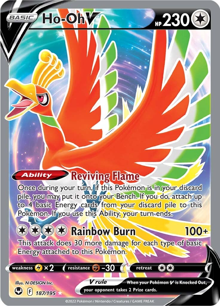 Ho-oh V (187/195) [Sword & Shield: Silver Tempest] | Jomio and Rueliete's Cards and Comics