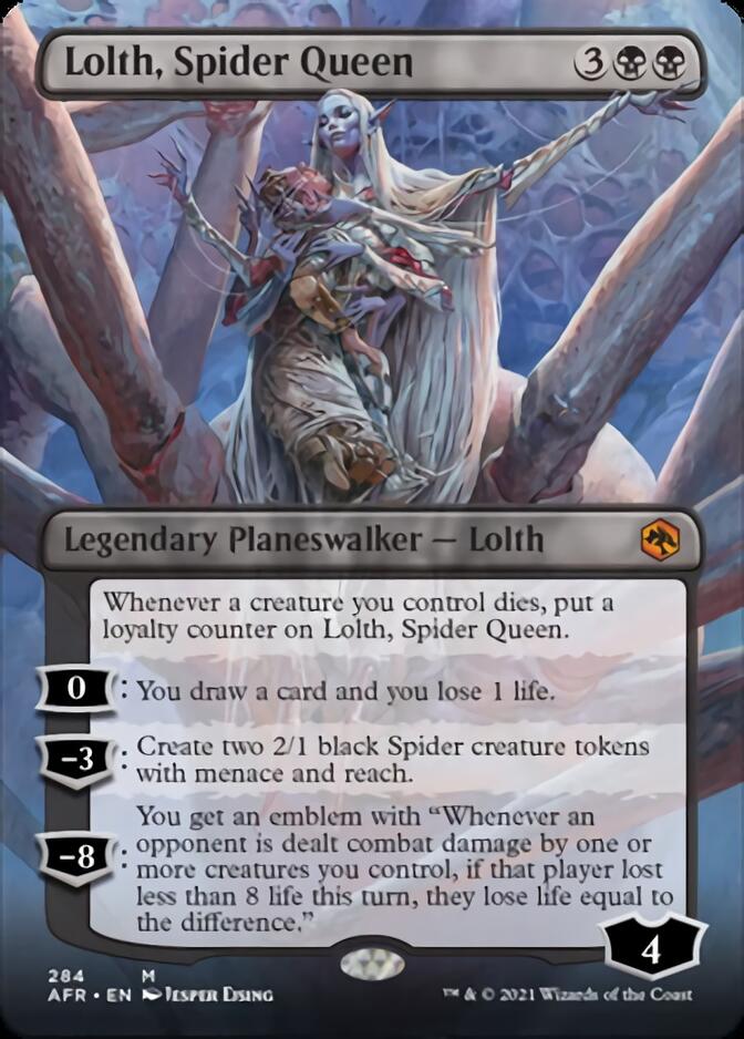 Lolth, Spider Queen (Borderless) [Dungeons & Dragons: Adventures in the Forgotten Realms] | Jomio and Rueliete's Cards and Comics