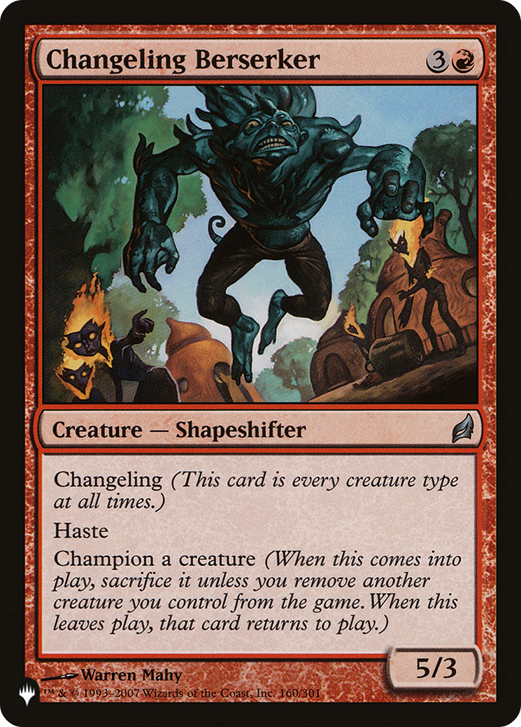 Changeling Berserker [The List] | Jomio and Rueliete's Cards and Comics