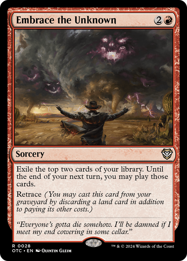Embrace the Unknown [Outlaws of Thunder Junction Commander] | Jomio and Rueliete's Cards and Comics