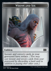 Wrenn and Six Emblem // Spirit (008) Double-Sided Token [Double Masters 2022 Tokens] | Jomio and Rueliete's Cards and Comics