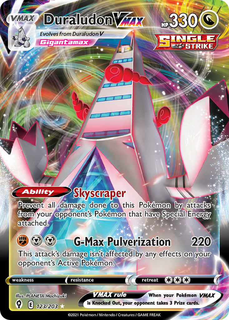 Duraludon VMAX (123/203) (Jumbo Card) [Sword & Shield: Evolving Skies] | Jomio and Rueliete's Cards and Comics