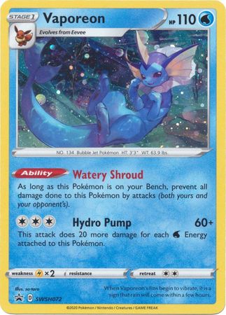 Vaporeon (SWSH072) [Sword & Shield: Black Star Promos] | Jomio and Rueliete's Cards and Comics