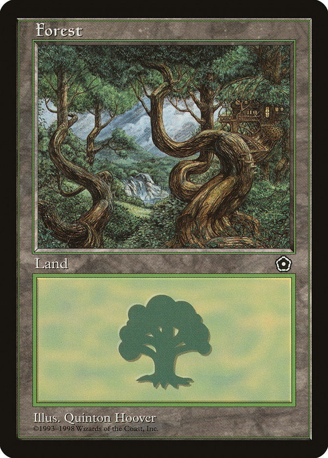 Forest (Treehouse on Right / Green Signature) [Portal Second Age] | Jomio and Rueliete's Cards and Comics