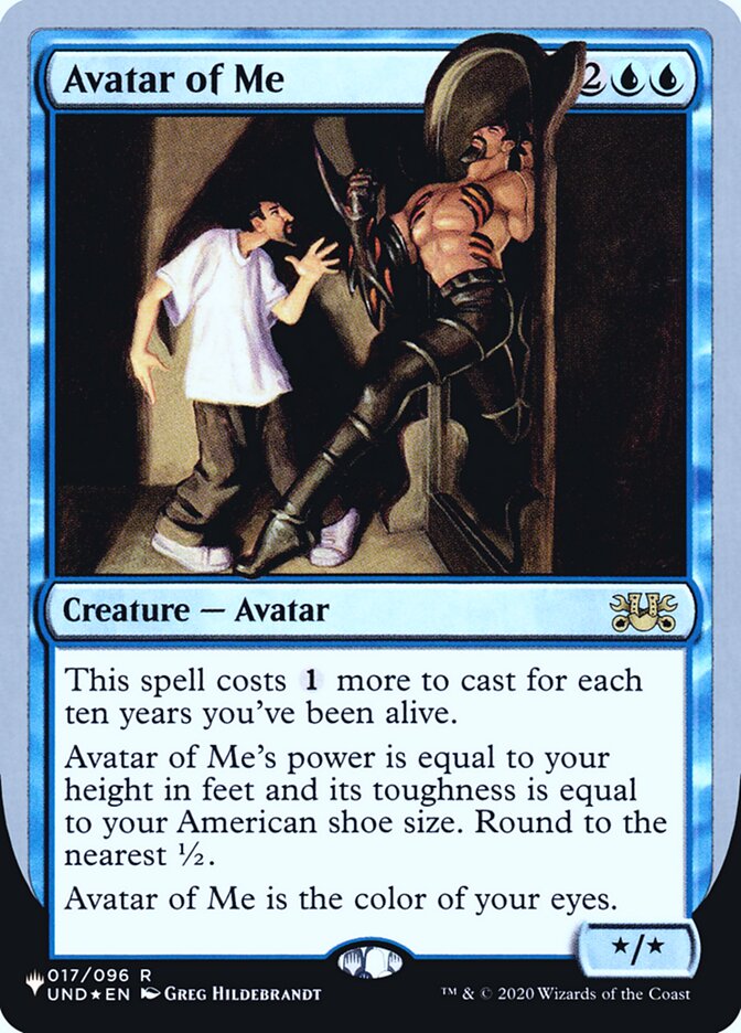 Avatar of Me (Unfinity Foil Edition) [The List] | Jomio and Rueliete's Cards and Comics