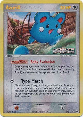 Azurill (20/113) (Stamped) [EX: Delta Species] | Jomio and Rueliete's Cards and Comics