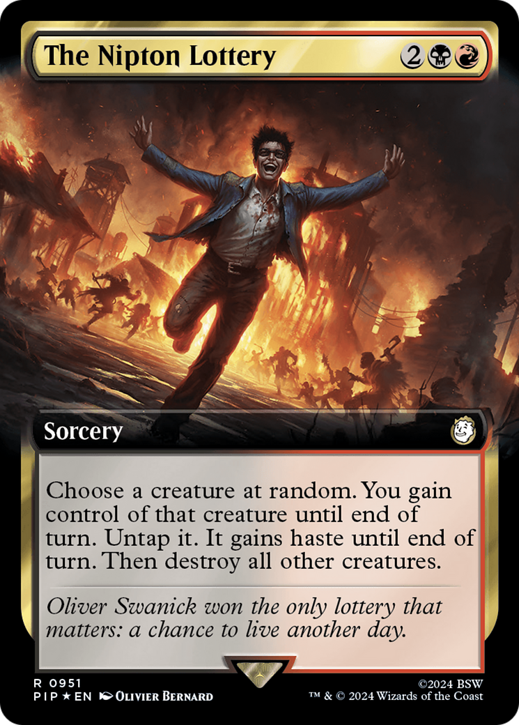 The Nipton Lottery (Extended Art) (Surge Foil) [Fallout] | Jomio and Rueliete's Cards and Comics