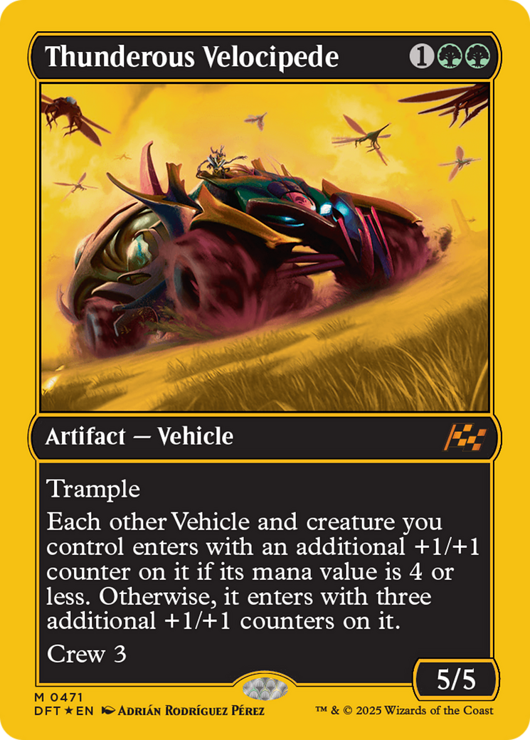 Thunderous Velocipede (First-Place Foil) [Aetherdrift] | Jomio and Rueliete's Cards and Comics