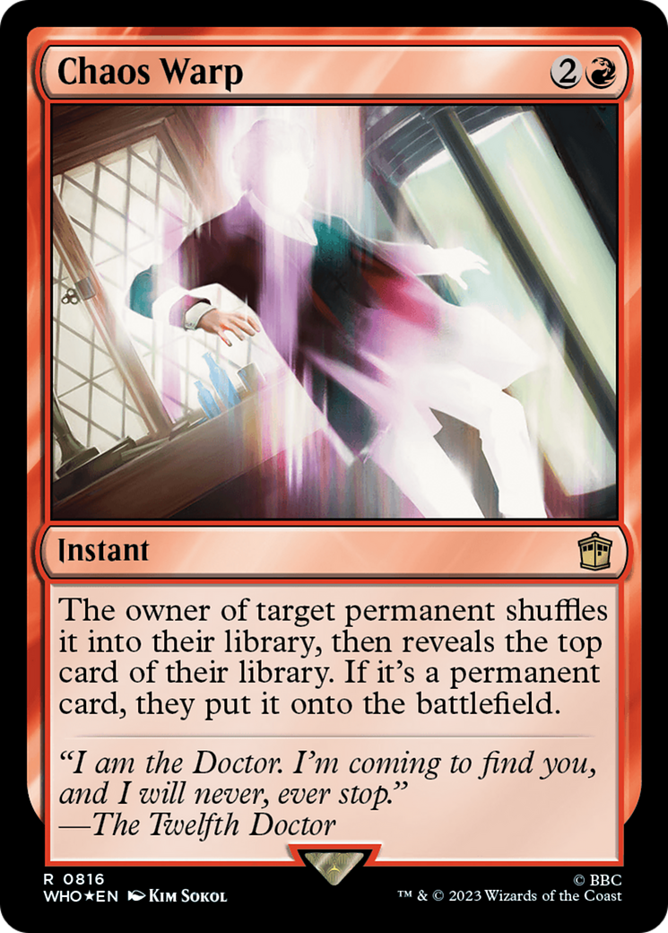 Chaos Warp (Surge Foil) [Doctor Who] | Jomio and Rueliete's Cards and Comics