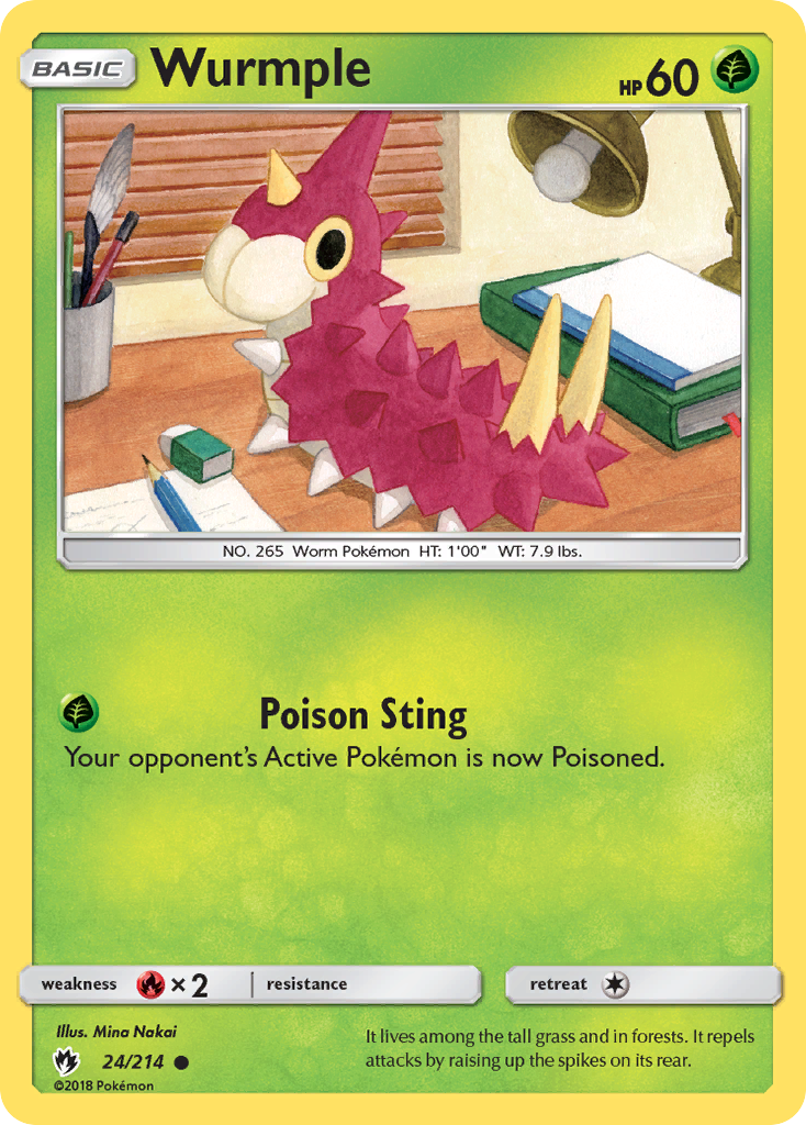 Wurmple (24/214) [Sun & Moon: Lost Thunder] | Jomio and Rueliete's Cards and Comics