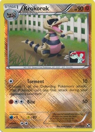 Krokorok (64/114) (League Promo) [Black & White: Base Set] | Jomio and Rueliete's Cards and Comics