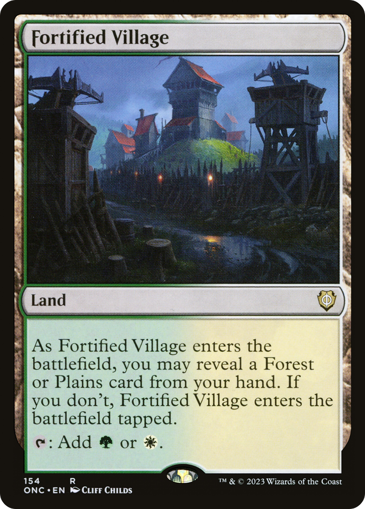 Fortified Village [Phyrexia: All Will Be One Commander] | Jomio and Rueliete's Cards and Comics