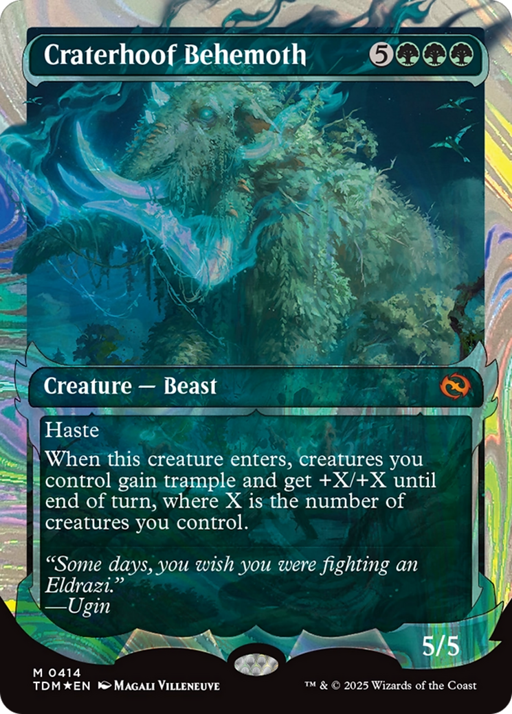 Craterhoof Behemoth (Showcase) (Halo Foil) [Tarkir: Dragonstorm] | Jomio and Rueliete's Cards and Comics