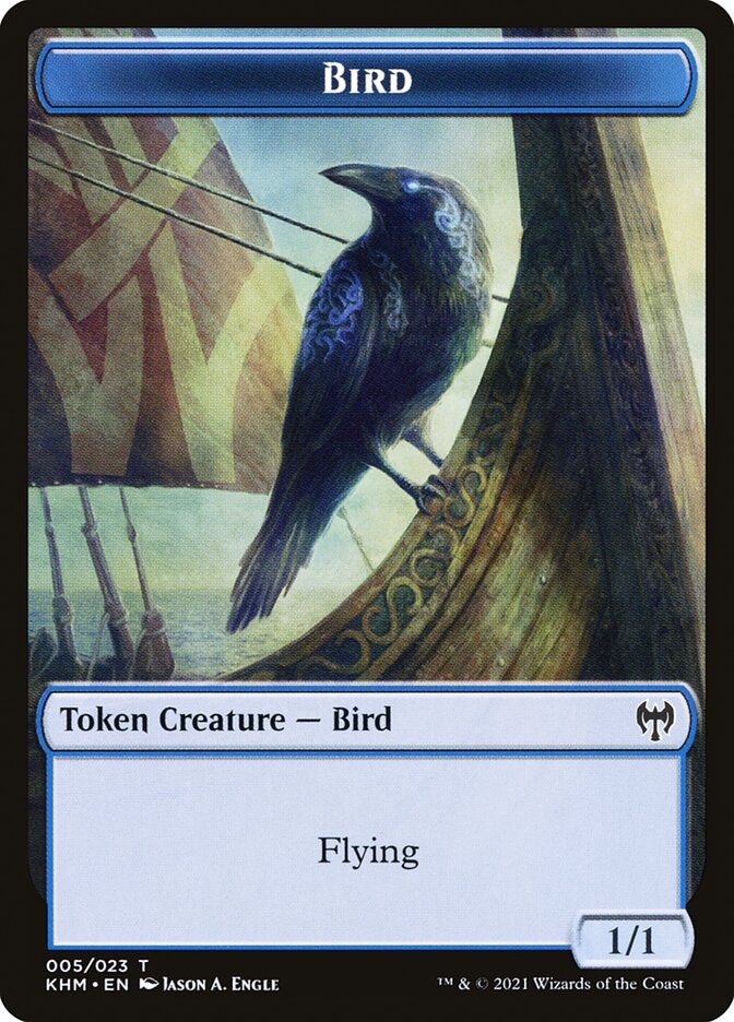 Dwarf Beserker // Bird Double-Sided Token [Kaldheim Tokens] | Jomio and Rueliete's Cards and Comics