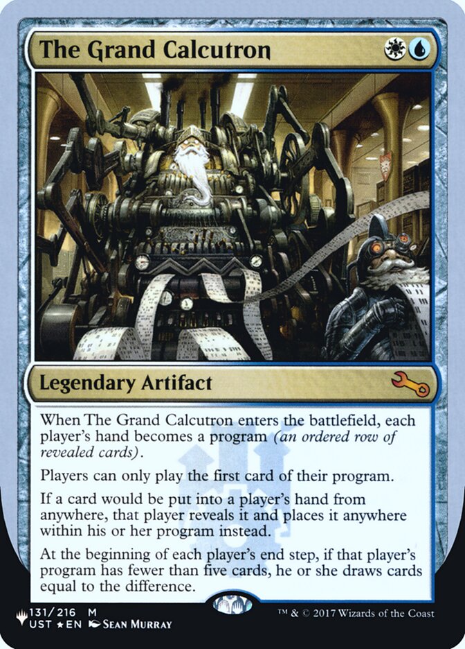 The Grand Calcutron (Unfinity Foil Edition) [The List] | Jomio and Rueliete's Cards and Comics