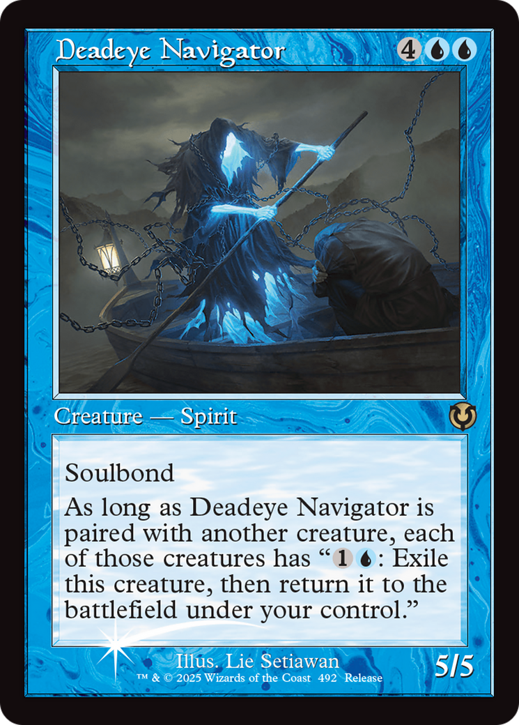 Deadeye Navigator (Retro Frame) [Innistrad Remastered Promos] | Jomio and Rueliete's Cards and Comics